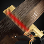 Hot comb straightening and curling