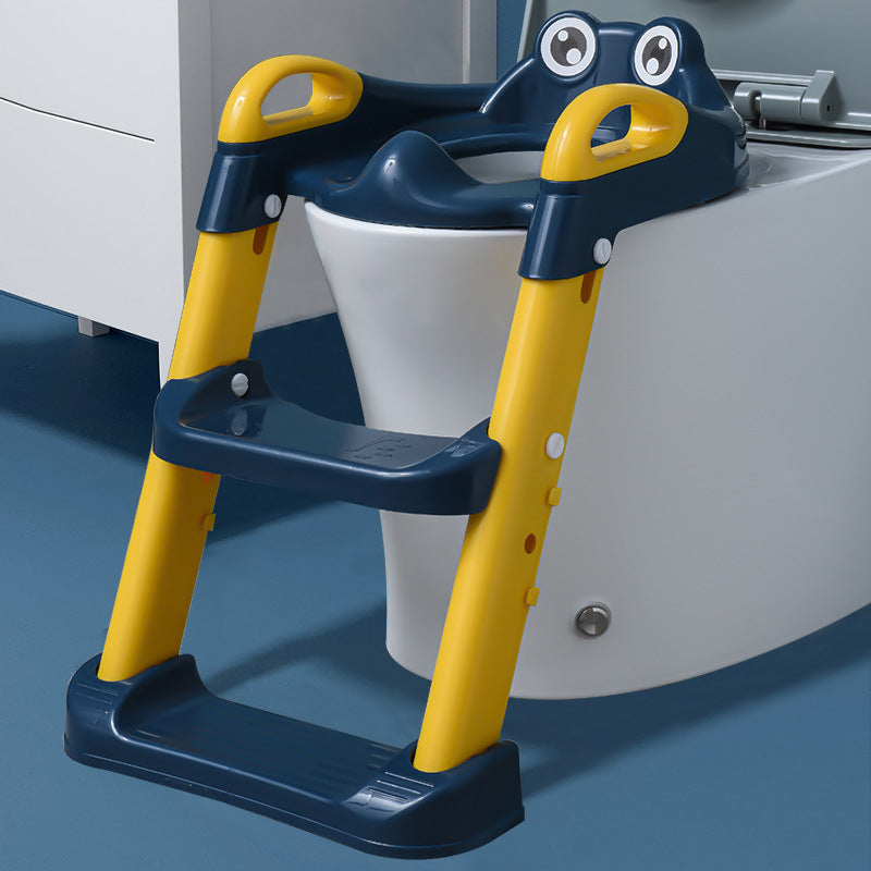 Baby ladder toilet trainer - blue and yellow