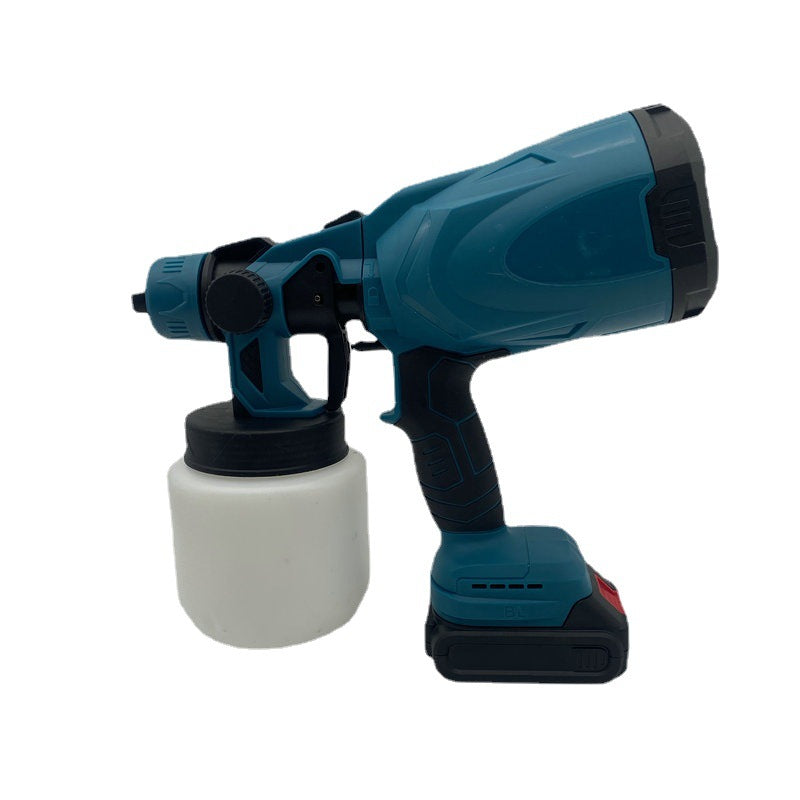 Paint sprayer container and nozzle